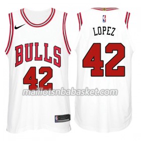 Maillot Homme Chicago Bulls Robin Lopez 42 Nike 2017-18 Blanc Swingman